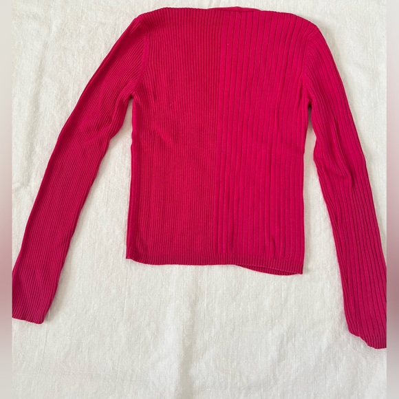 Cotton Magenta color Cardigan from Benetton - Picture 2 of 3